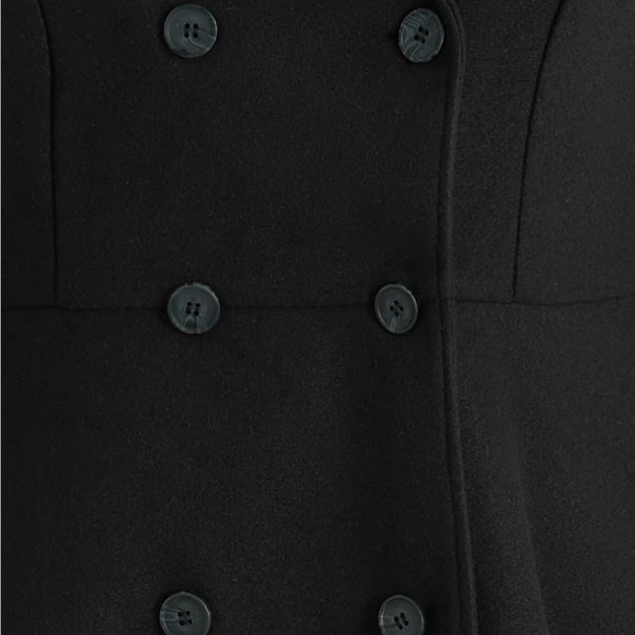 COPY - Plus Solid Double Breasted Overcoat shein boutique womens outwear wool w… - Picture 4 of 5